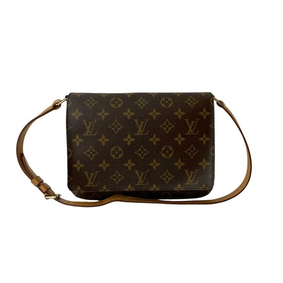 LOUIS VUITTON Brown Monogram Leather Shoulder Bag